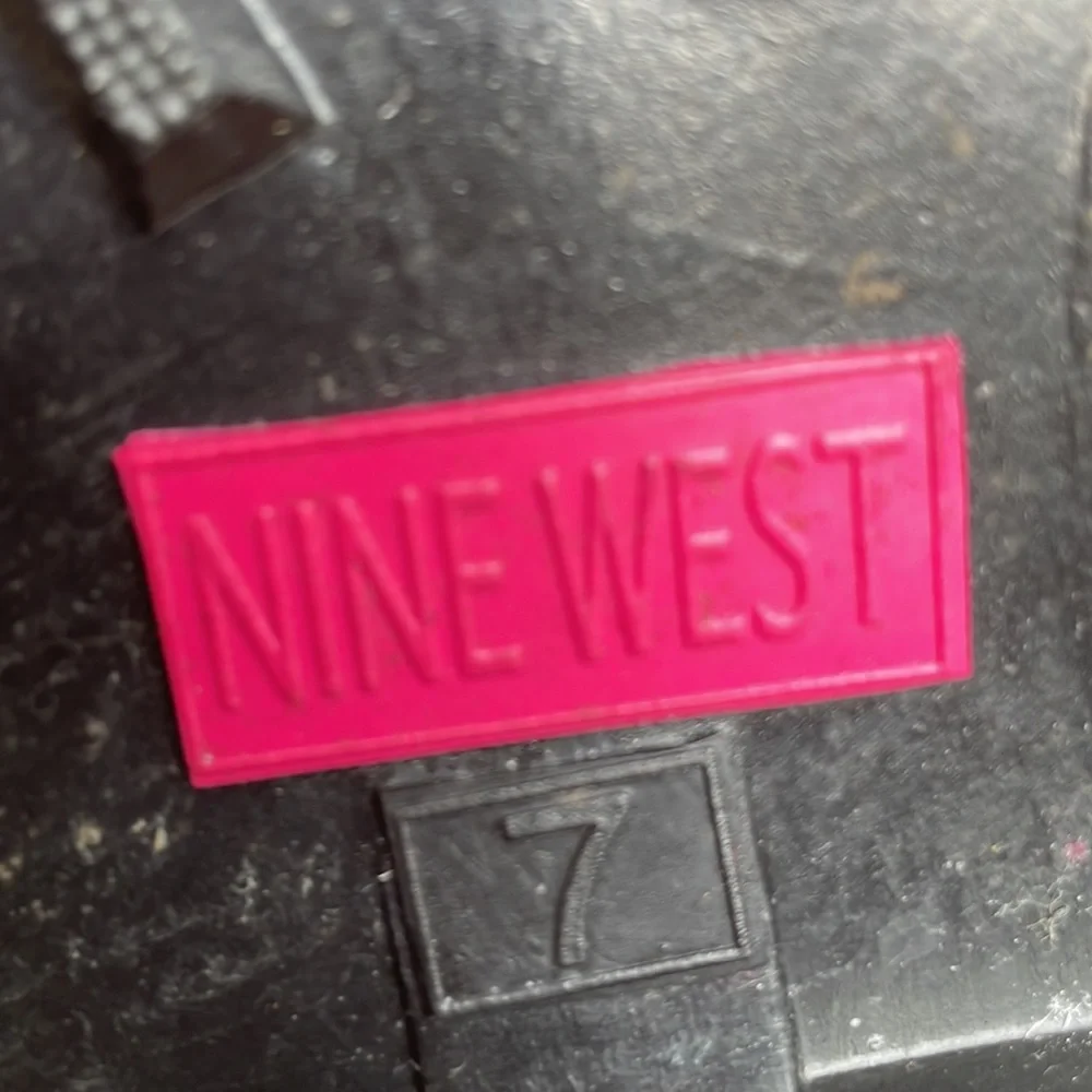 Nine West Black & Pink Rain Boots Size 7